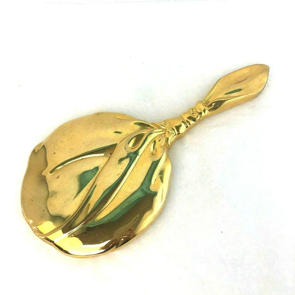 Vintage Eavy Godinger Gold Plated Vanity Mirror
